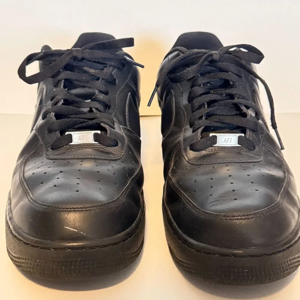Nike Air Force 1 '07 Triple Black CW2288-001 Men's Size 15 Black- OBA!